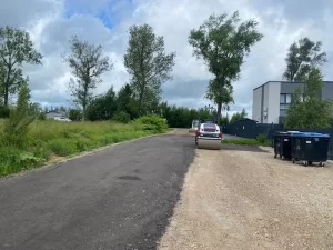Kelio įrengimas, frezuota asfalto danga