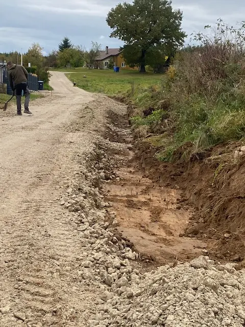 Dolomito skaldos pagrindo įrengimas